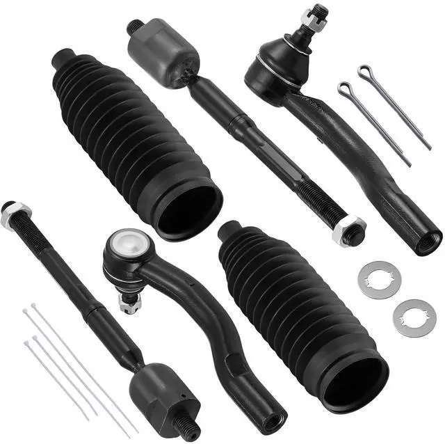 Main image of 6PCS ES80602 ES80603 EV800085 Front Inner/Outer Tie Rod Ends Kit w/Tie Rod Boot Compatible with Toyota Camry 2007-2011