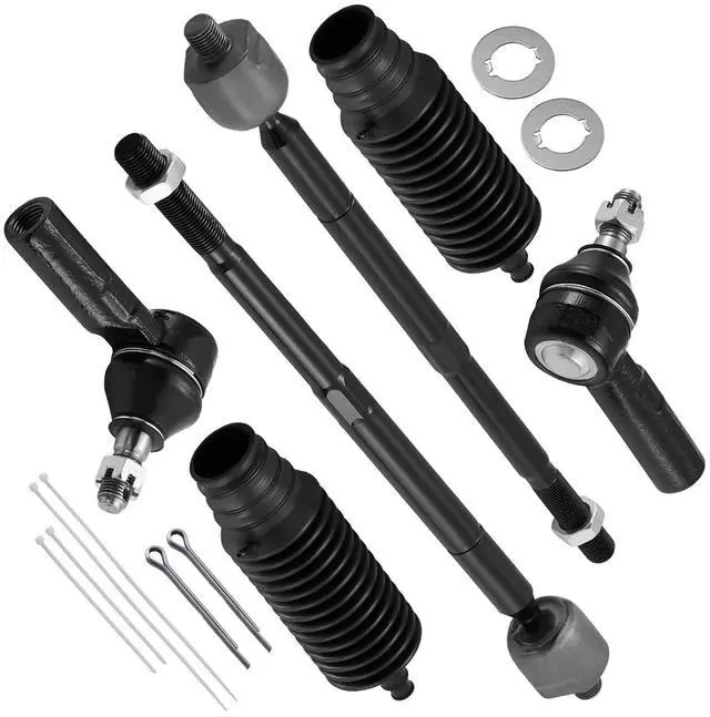 Main image of 6PCS ES3306 EV301 Front Inner/Outer Tie Rod Ends Kit w/Tie Rod Boot Compatible with Lexus 1992-2001 ES300, Compatible with Toyota 1995-2004 Avalon Camry Sienna Solara