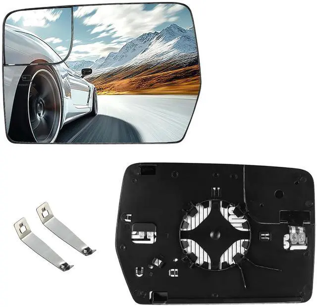 Main image of Driver Left Side Heated Mirror Glass Compatible With Ford F150 2011 2012 2013 2014, Driver Left Exterior Side Blind Spot Mirror Glass with Rear Holder Replaces BL3Z-17K707-E BL3Z17K707E