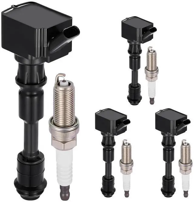 Alt view image 2 of 7 - Ignition Coil UF756 & Spark Plug 95660 Kit For Volvo S60/S80/S90/V60/V90/XC40/XC60/XC70/XC90 2015-2020 2.0L L4 Replaces GN10907, C943, 31312514, etc. (4 Coils & 4 Plugs)