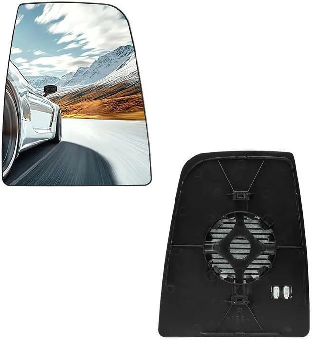 Main image of Passenger Right Side Upper Mirror Glass Compatible With Ford Transit T150 T250 T350 Tow Mirror 2015-2022, Side View Convex Heated Glass with Rear Holder Replaces CK4Z17K707D
