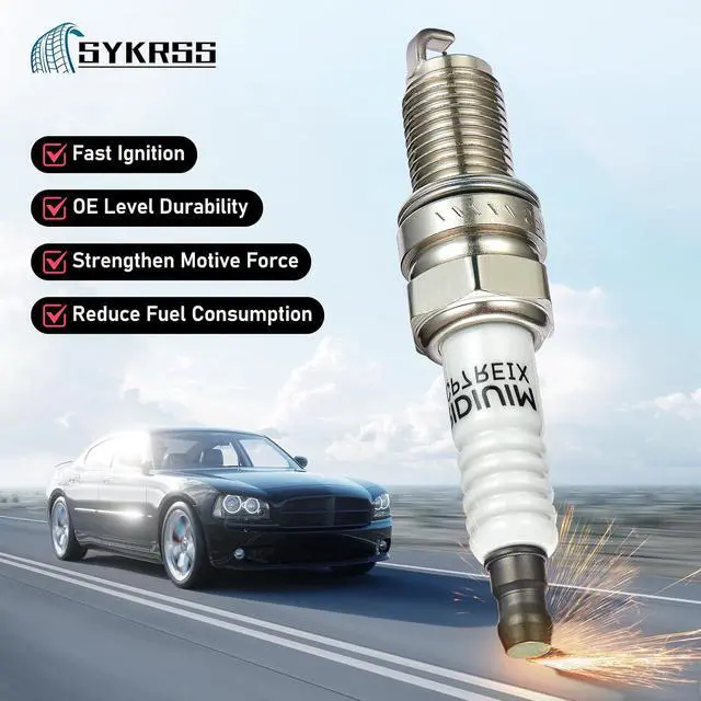 Alt view image 3 of 7 - DCPR7EIX Iridium Spark Plugs 4 Pack Compatible with Harley-Davidson Sportster 1200 1988-2016 Sportster 883 1986-2016 Replacement for 6046 HF170B Spark Plug
