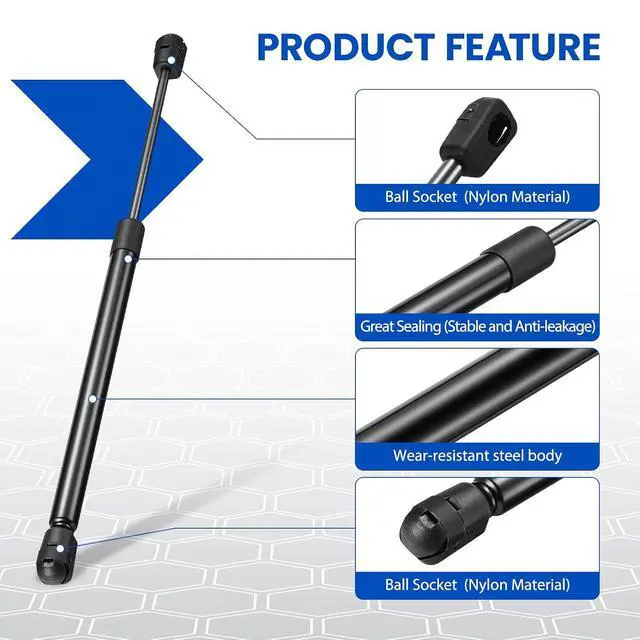 Alt view image 4 of 7 - C16-11543 15 inch 40Lb/178N Gas Struts Shock 15" 40lb Gas Spring Lift Support for Camper Shell Window ARE ATC Snugtop Canopy Leer Canopy Truck Topper Cap Cabinet Lid Toolbox C1611543, 2 Pcs Set