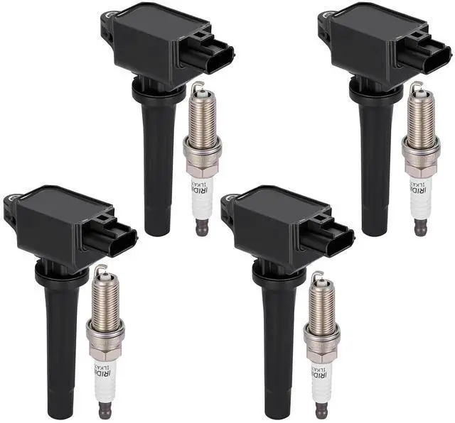 Main image of Ignition Coil UF822 & Spark Plug 93501 Kit For Toyota Yaris iA 2017-2018, Yaris 2019, Scion iA 2016 1.5L L4 Replaces 90118WB460, P51R18100, etc. (4 Coils & 4 Plugs)