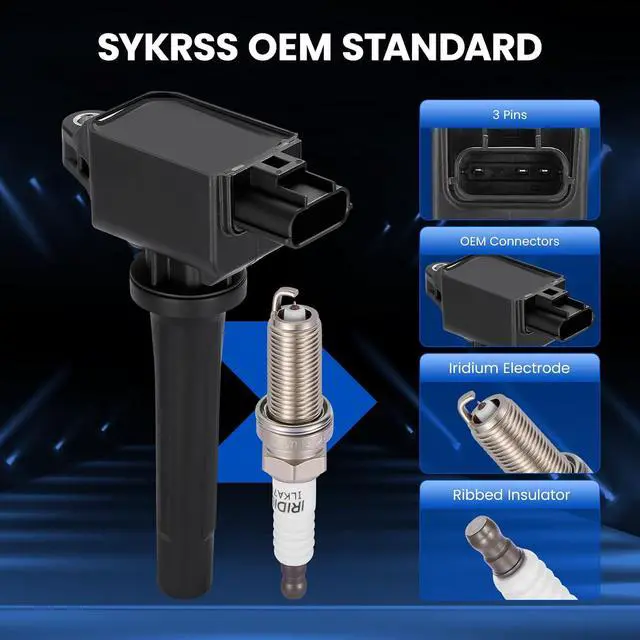 Alt view image 3 of 7 - Ignition Coil UF822 & Spark Plug 93501 Kit For Toyota Yaris iA 2017-2018, Yaris 2019, Scion iA 2016 1.5L L4 Replaces 90118WB460, P51R18100, etc. (4 Coils & 4 Plugs)