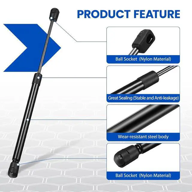 Alt view image 4 of 7 - C16-06389 14 inch 24Lb/107N Gas Struts Shock 14" 24lb Gas Spring Lift Support for are ATC Leer Camper Shell Awning Snugtop Topper Canopy Truck Cap Pickup Window RV Door Toolbox Lid, 2 Pcs Set