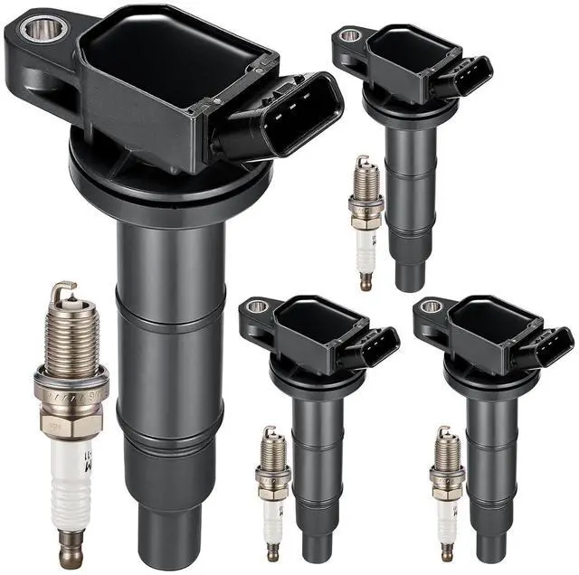 Main image of Ignition Coil UF333 & Spark Plug 7092 kit for Toyota Camry RAV4 Highlander Corolla Matrix Solara, for Scion tC xB, for Pontiac Vibe, for Lexus HS250h L4 2.0L 2.4L Replaces C1330, 90919-02244
