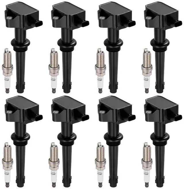 Main image of Ignition Coil UF618 & Spark Plug 94940 Kit For Jaguar XF/XFR/XJ/XK/XKR/XKR-S 2010-2012 & Land Rover LR4/Range Rover/Range Rover Sport 2010-2013 5.0L V8 Replaces UF637 (8 Coils & 8 Plugs)