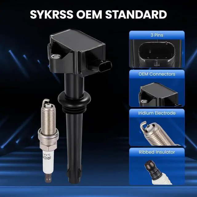 Alt view image 3 of 7 - Ignition Coil UF618 & Spark Plug 94940 Kit For Jaguar XF/XFR/XJ/XK/XKR/XKR-S 2010-2012 & Land Rover LR4/Range Rover/Range Rover Sport 2010-2013 5.0L V8 Replaces UF637 (8 Coils & 8 Plugs)
