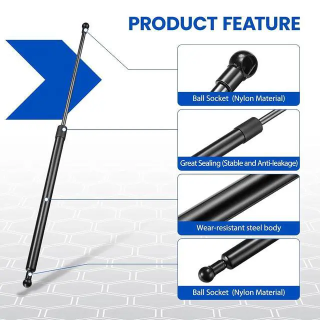 Alt view image 4 of 7 - ST280M250 28 inch 250Lb/1112N Gas Struts Shock Lift Support for Tonneau Cover,Truck Cover,Snowmobile Travel Trailer,Celler Door,Floor Hatch,Trap Door,Sled Trailer,Murphy Bed etc, 2 Pcs