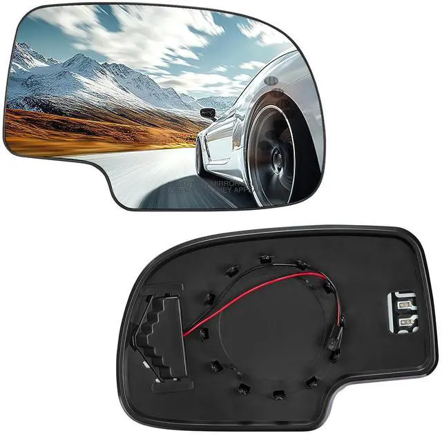 Main image of Passenger Right Side Heated Mirror Glass 88944392 Compatible With Cadillac Escalade Compatible With GMC Yukon Sierra 1500 Chevy Avalanche Silverado Suburban Tahoe 2003-2007 with Signal light
