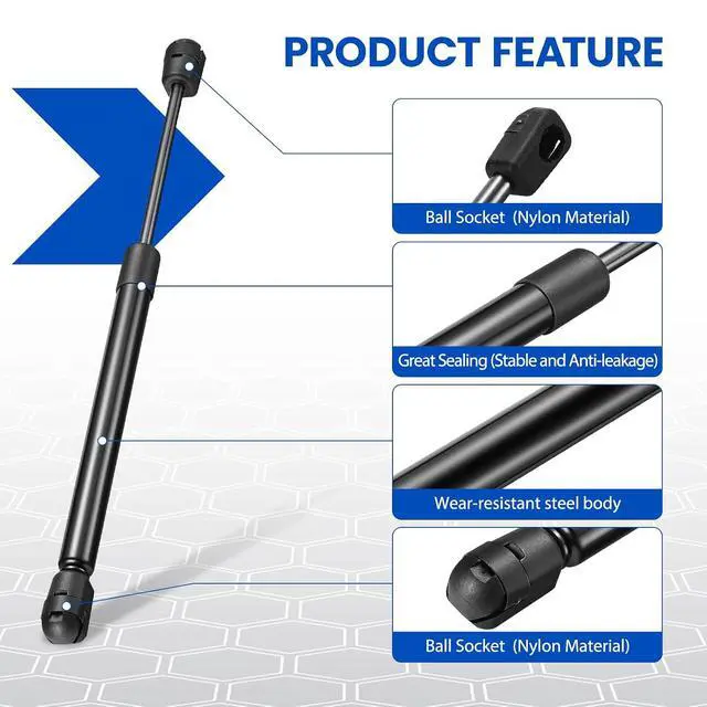 Alt view image 2 of 7 - C16-02716 12 inch 13Lb/58N Gas Struts Shock 12" 13lb Gas Spring Lift Support for Leer Camper Shell Truck Topper Rear Window Pickup Toolbox Lid Door Cabinet Lid Door Toolbox C1602716, 2 Pcs Set