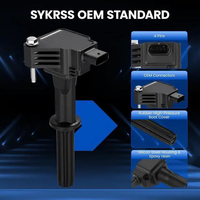 Alt view image 3 of 7 - Ignition Coil Pack UF837 Set of 4 Compatible with Chevy Spark 2016-2021 1.4L L4 Replaces KD-7209, UF837