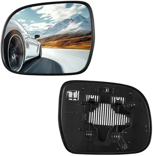 Main image of Driver Left Side Heated Mirror Glass Compatible With Lexus RX350 2007-2009 RX330 2004-2006 RX400h 2006-2009 Driver Left Side Rear View Mirror Convex Glass with Rear Holder