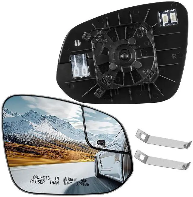 Main image of Passenger Right Side Heated Mirror Glass Compatible With Toyota RAV4 Mirrors 2016 2017 2018 Passenger Right Side Convex Glass Rear View Mirror with Backing Plate Replaces 87931-42D50