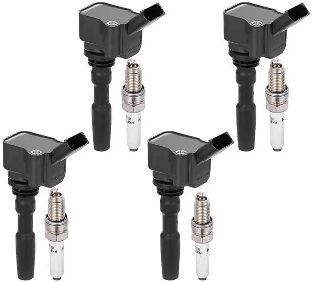 Main image of Ignition Coil UF717 & Spark Plug 95463 Kit For Audi A3 Sportback e-tron 2016-2018 & Volkswagen Jetta 2014-2018 1.4L L4 Replaces 04C905110B, 04C905110D, 04E905110A (4 Coils & 4 Plugs)