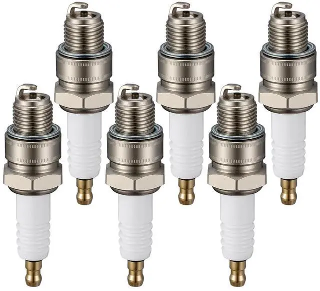 Main image of BR8HS-10 Spark Plugs 6 Pack - Compatible with Yamaha 2-Stroke Outboard Compatible with Mariner 2-Stroke Outboard for Tohatsu 2-Stroke Outboard Engines - Nickel - Replaces 1134 Spark Plug