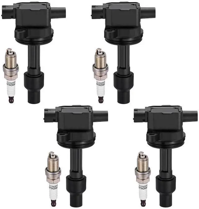 Main image of Ignition Coil UF365 & Spark Plug 7092 Kit For Volvo S40 2000-2004 & V40 2000-2004 1.9L L4 Replaces 1275602, 30875593, GN10422 (4 Coils & 4 Plugs)