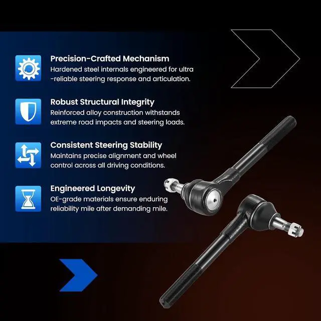 Alt view image 6 of 7 - 2-PC Outer tie rod-ES2836 Compatible with Chevrolet Tahoe 95-99,Compatible with CADILLAC ESCALADE 99-00,Compatible with Chevy BLAZER 92-94,Compatible with Chevy C1500 88-99
