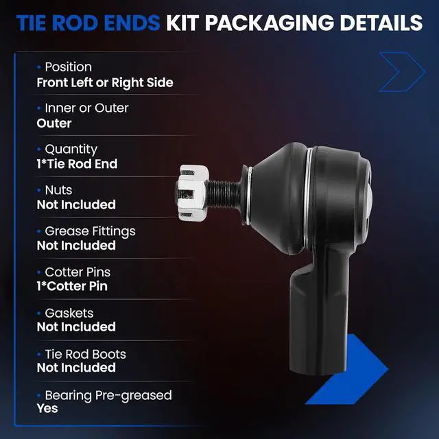 Alt view image 3 of 7 - 1PCS ES3581 Front Outer Tie Rod End Compatible with Acura 2001-2005 EL,Compatible with Honda 2001-2005 Civic, 2002-2006 CR-V,53541S5A003