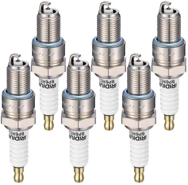 Main image of 6578 Iridium Spark Plugs 6 Pack - Compatible with Jeep Cherokee Compatible with Chrysler 300 Chevy Suburban Special Calais Caravan Dakota Dart, 2.0L 3.2L 5.0L - Replaces BPR4ES Spark Plug
