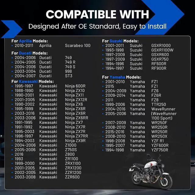 Alt view image 4 of 7 - CR9E Spark Plugs 4 Pack - Compatible with Aprilia Ducati for Kawasaki Compatible with Suzuki for Yamaha For Motorcycle- Nickel - Replaces 6263 Spark Plug