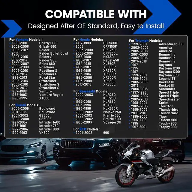 Alt view image 4 of 7 - DPR8EA9 Iridium Spark Plugs 4 Pack - Compatible with Kawasaki Triumph Yamaha Honda Suzuki KTM For Motorcycle - Replaces 4929 Spark Plug