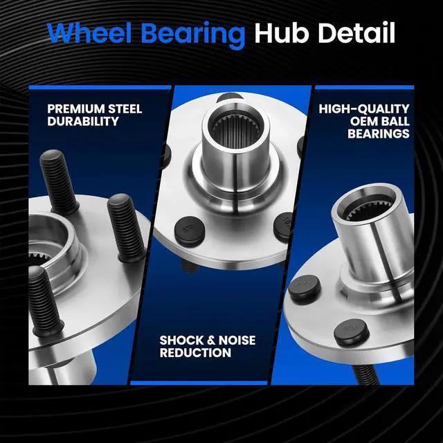 Alt view image 2 of 7 - 510070 Front Wheel Bearing Hubs Assembly Compatible with Pontiac Vibe 2003-2008 1.8L, Compatible with Toyota Celica 2000-2005 1.8L, for Corolla Matrix 2003-2014 1.8L L4 Gas, 2 PCS