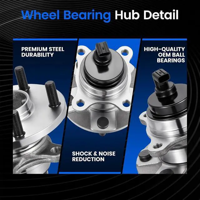 Alt view image 2 of 7 - 513163 Front Wheel Bearing and Hub Assembly 2PCS | Compatible with Lexus LS430 2001-2006 4.3L V8 Gas