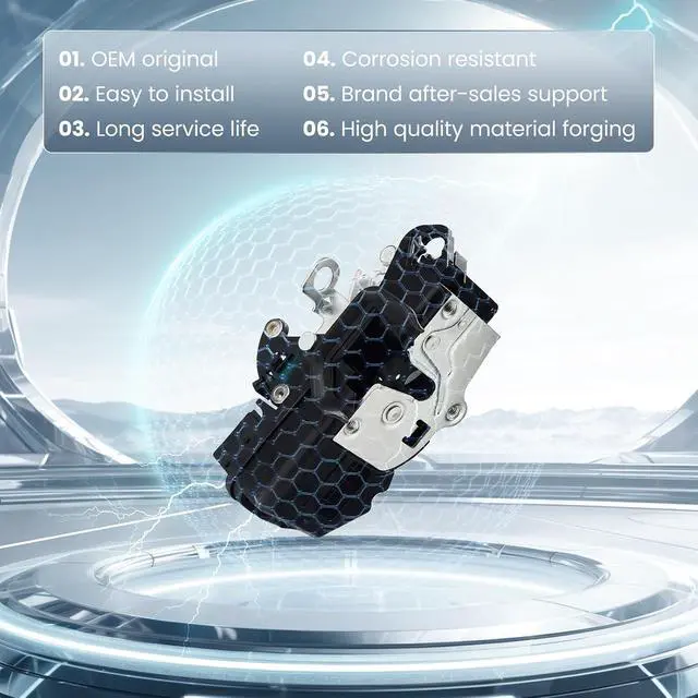 Alt view image 2 of 7 - 931-303 Front Left Driver Side Power Door Latch Compatible with Cadillac Escalade/ESV/EXT, Compatible with Chevy Avalanche Silverado Suburban Tahoe, Fit for GMC Sierra Yukon, Yukon XL