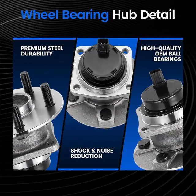 Alt view image 2 of 7 - 512215 Rear Wheel Bearing Hub Assembly Fits for FWD Models, 1PCS | Compatible with Pontiac Vibe 2003-2008 1.8L, Compatible with Toyota Corolla Matrix 03-08 1.8L, for Prius 04-09 1.5L