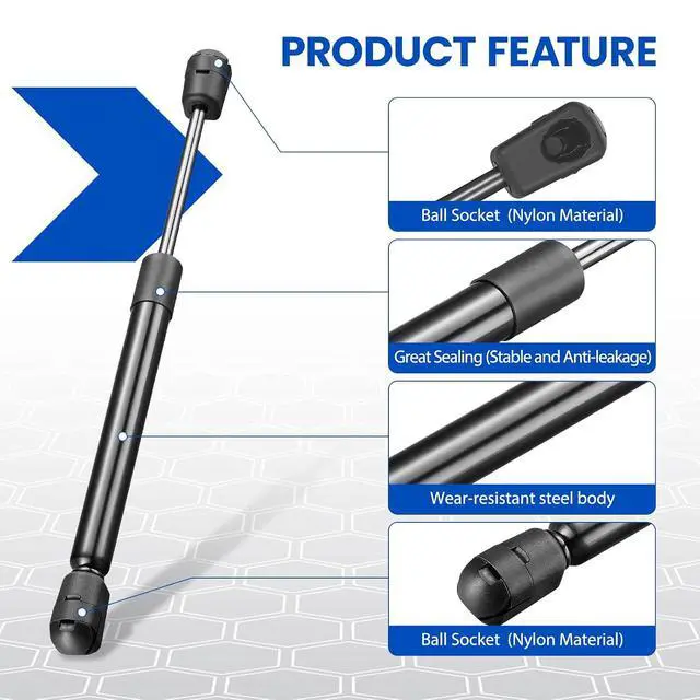 Alt view image 4 of 7 - C16-18457 10" Gas Strut,30Lbs/133N Lift Support,Gas Spring Props for Truck Tool Box Lid Leer Pickup Weatherguard Toolbox Cabinet Door Boat Storage Lid Replacement Parts, 2-Piece Set (C1618457)