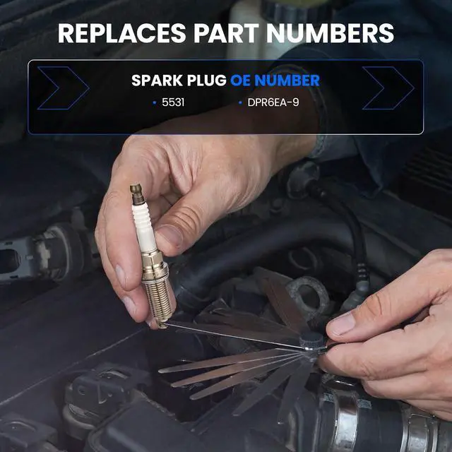 Alt view image 3 of 7 - 5531 Spark Plugs 4 Pack - Compatible with Honda for Kawasaki Compatible with Suzuki for Triumph For Motorcycle - Replaces DPR6EA-9 Spark Plug