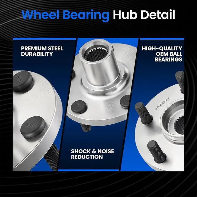 Alt view image 2 of 7 - BR930598K Front Wheel Bearing and Hub Assembly 5-Lug 2PCS | Compatible with Toyota Celica 2000-2005, for Corolla 2003-2018, for Matrix 2003-2013, Compatible with Pontiac Vibe 2003-2010