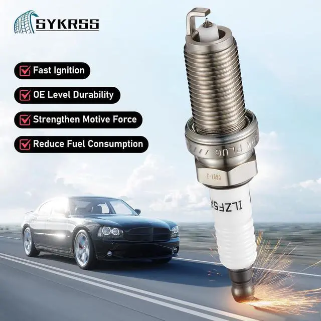 Alt view image 3 of 7 - LZFR5CI-11 Iridium Spark Plugs 8 Pack Compatible with Dodge Challenger Charger Durango Dakota Ram 1500 2500 3500 Classic Aspen 300 Grand Cherokee Commander 4.7L 5.7L V8 Engine for 92145