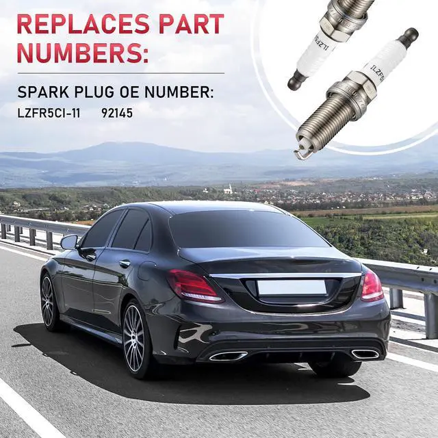 Alt view image 4 of 7 - LZFR5CI-11 Iridium Spark Plugs 8 Pack Compatible with Dodge Challenger Charger Durango Dakota Ram 1500 2500 3500 Classic Aspen 300 Grand Cherokee Commander 4.7L 5.7L V8 Engine for 92145