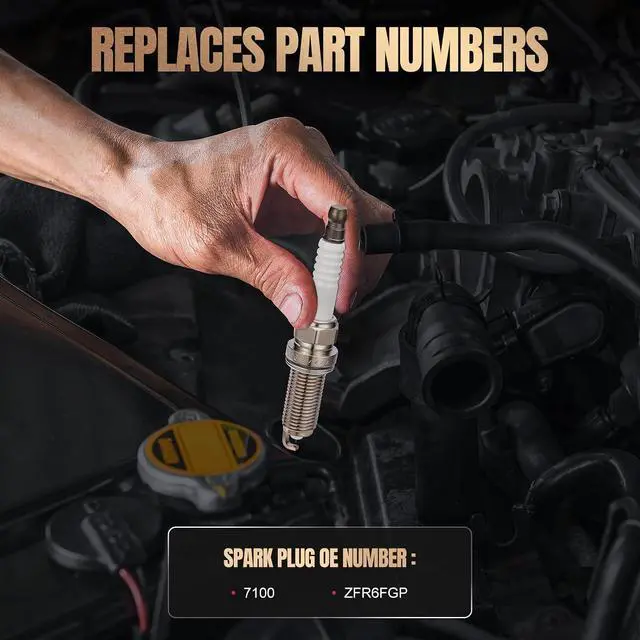 Alt view image 3 of 7 - ZFR6FGP Iridium Spark Plugs 4 Pack Compatible with Acura EL 2001-2005 1.7L L4 Compatible with Honda Civic 2001-2005 1.7L L4 Engine Replacement for 7100 Spark Plug