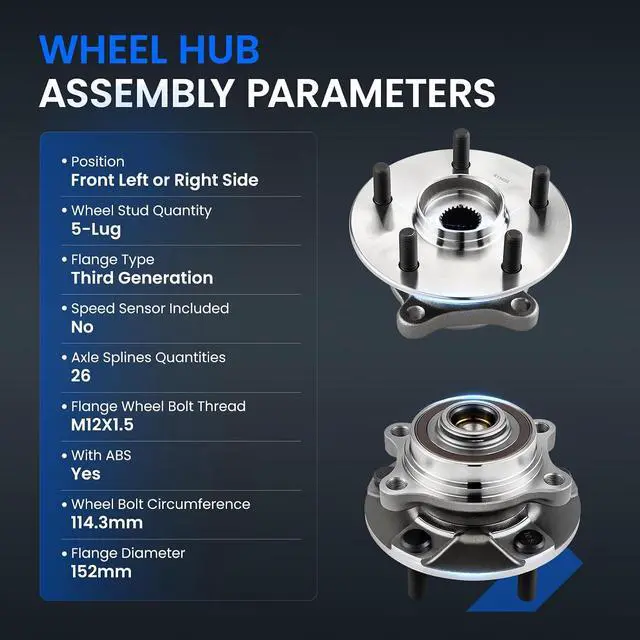 Alt view image 5 of 7 - 513439 Front Wheel Bearing and Hub Assembly Compatible with Toyota 2018-2022 Camry, 2021 Avalon, Compatible with Lexus 2021-2023 ES250, 5-Lug with ABS 1PCS