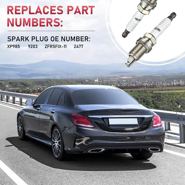 Alt view image 4 of 7 - XP985 Iridium Spark Plugs 4 Pack Compatible with Honda Civic Accord Odyssey CR-V Avenger Journey Compass Elantra Sebring Soul 1.6L 1.8L 2.0L 2.1L 2.2L 2.3L 2.4L 2.6L L4 for 9203 ZFR5FIX-11 2477