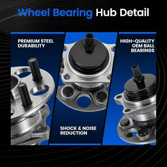 Alt view image 2 of 7 - 512547 Rear Wheel Bearing and Hub Assembly Compatible with Lexus CT200h 2011-2017 1.8L, Compatible with Toyota Corolla 2019-2023 2.0L, for Prius Prime 2017-2022 1.8L, 2 PCS