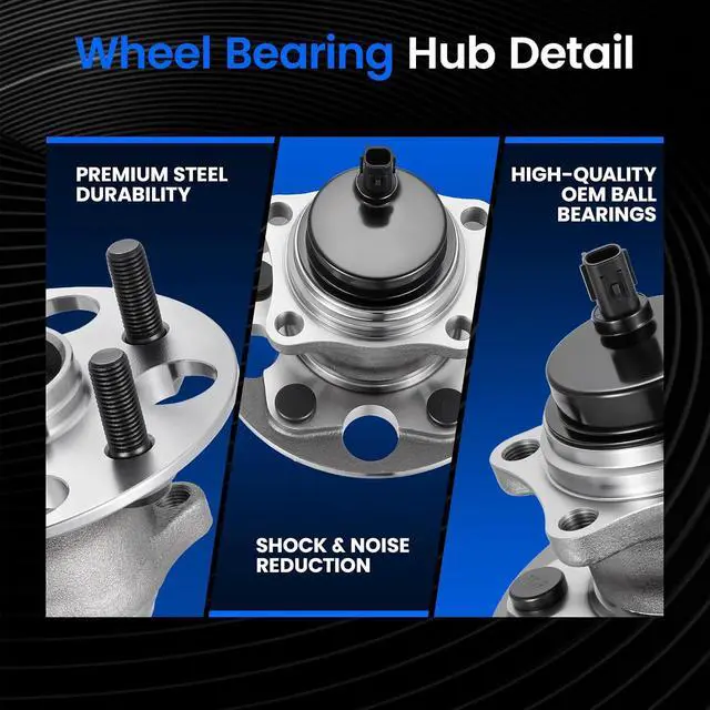 Alt view image 2 of 7 - 512649 Rear Wheel Bearing and Hub Assembly Compatible with Toyota C-HR 2018-2019 2.0L L4 Gas, 2 PCS