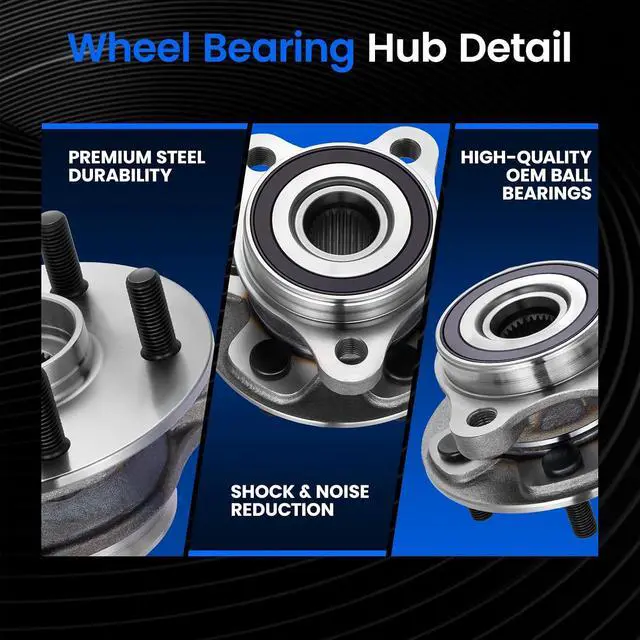 Alt view image 2 of 7 - 513402 Front Wheel Bearing and Hub Assembly Compatible with Toyota Corolla 2020-2024 1.8L 2.0L, Compatible with Toyota Prius 2016-2022 1.8L, 2 PCS