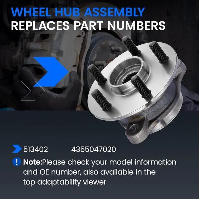 Alt view image 5 of 7 - 513402 Front Wheel Bearing and Hub Assembly Compatible with Toyota Corolla 2020-2024 1.8L 2.0L, Compatible with Toyota Prius 2016-2022 1.8L, 2 PCS