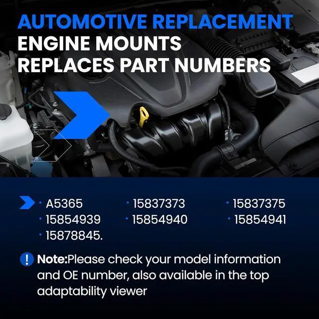 Alt view image 4 of 7 - Front Engine Motor Mount 2PCS Compatible with Chevrolet Avalanche Tahoe Silverado 2500 3500 HD Suburban 1500, Compatible with GMC Yukon Sierra 2500 3500 HD, Replace for A5365