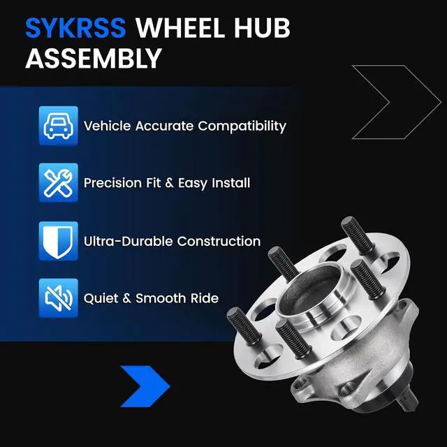 Alt view image 7 of 7 - 512649 Rear Wheel Bearing and Hub Assembly Compatible with Toyota C-HR 2018-2019 2.0L L4 Gas, 2 PCS
