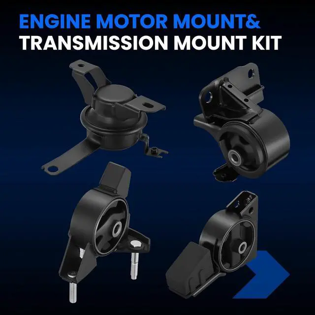 Alt view image 3 of 6 - Engine Motor and Transmission Mount Kit 4PCS Compatible with Chevrolet Prizm 1998-2002 L4 1.8L, Compatible with Toyota Corolla 1998-2002 L4 1.8L, Replace for A7256 A7243 A7254 A7258