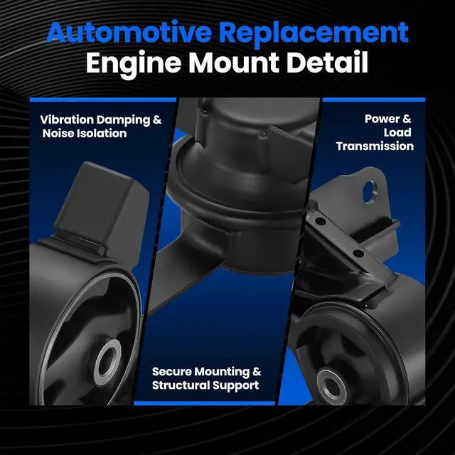 Alt view image 5 of 6 - Engine Motor and Transmission Mount Kit 4PCS Compatible with Chevrolet Prizm 1998-2002 L4 1.8L, Compatible with Toyota Corolla 1998-2002 L4 1.8L, Replace for A7256 A7243 A7254 A7258