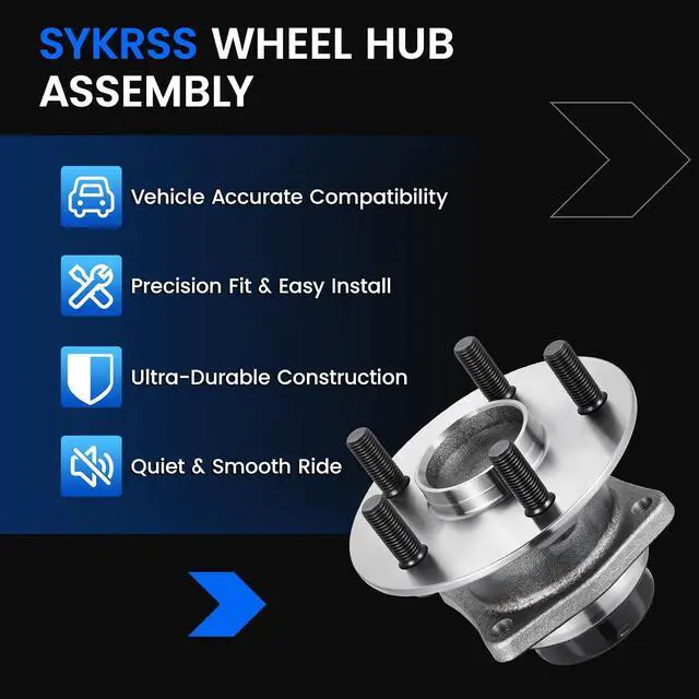 Alt view image 7 of 7 - 512215 Rear Wheel Bearing Hub Assembly Fits for FWD Models, 2PCS | Compatible with Pontiac Vibe 2003-2008 1.8L, Compatible with Toyota Matrix Corolla 03-08 1.8L, for Prius 04-09 1.5L