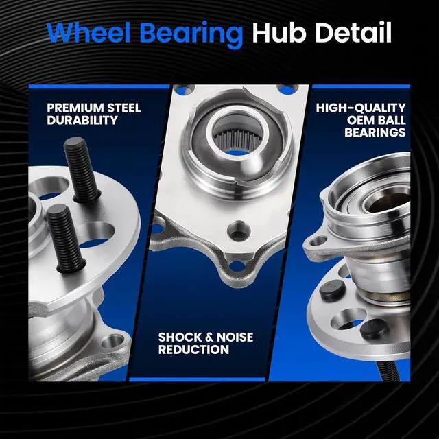 Alt view image 2 of 7 - 512338 Rear Wheel Bearing and Hub Assembly Compatible with Toyota RAV4 2001-2003 2.0L L4, 2004-2005 2.4L L4, Fits for AWD ONLY, 1PCS