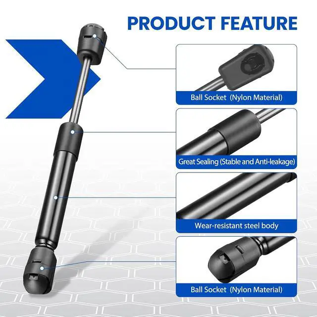 Alt view image 4 of 7 - C1615046 7.5" Gas Strut,40Lbs/178N Lift Support,Gas Spring for Rv Overhead Cabinet Door Sentry Safe Box Lid, Lift Support for Lightweight Tool Box Boat Hatch Replacement Parts, 2-Piece Set